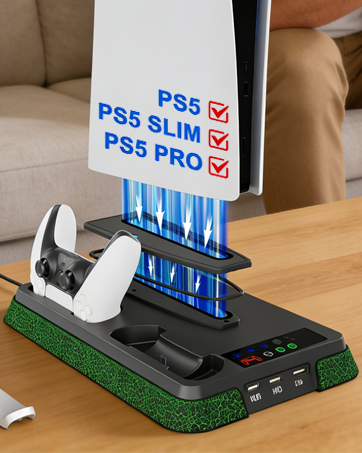 PS5/Slim/Pro Cooling Station for PlayStation 5 Console