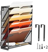 Lavatino 6-Tier Hanging File Organizer, Wall Mount File Holder for Mails Folders Papers Magazine ...