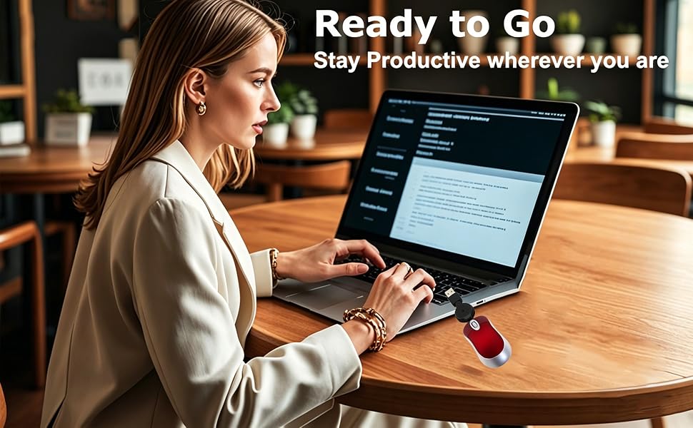 Mini Small Travel Optical Mouse Portable USB Wired Mouse with Retractable USB Cord Office