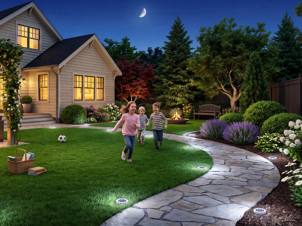 flat solar lights outdoor waterproof