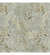 HELLKIT Grey Peel and Stick Wallpaper Vintage Leaf Wallpaper 17.3"×393" | Gold Leaf Contact Paper...