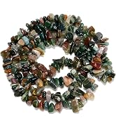 HAAMIIQII 5-8mm Natural Indian Agate Chips Beads Irregular Chip Stones Loose Gemstone Beads Energ...