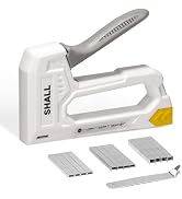 SHALL Light Duty Staple Gun for Wood - White Upholstery Staple Gun with 1600pcs JT21 Staples 1/4,...
