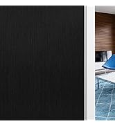 HIDBEA Silk Blackout Window Privacy Film,Reusable Static Cling Door Cover 100% Light Blocking Hea...
