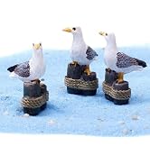 Galepromot 5Pcs Sea Bird Seagull Stand Stump Miniature Fairy Garden Home Houses Decoration Craft ...