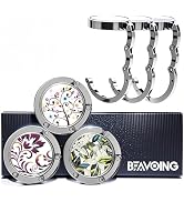 BEAVOING Purse Hanger, Foldable Purse Hook Set of 3 Mixed Pattern Purse Table Hanger Womens Bag P...