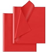 Hlonon Red Tissue Paper for Gift Bags - 30 Sheets of Red Wrapping Tissue Paper Bulk Packaging Pap...