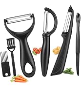 Senbowe Upgrade Potato Peeler for Kitchen, 6PCS Stainless Steel Vegetable Peeler, I and Y Veggie ...