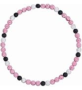 NUKAYAI Baseball Beaded Necklace for Men, Bling Ice 16in/18in Collection Baseball Chain, Glitter ...