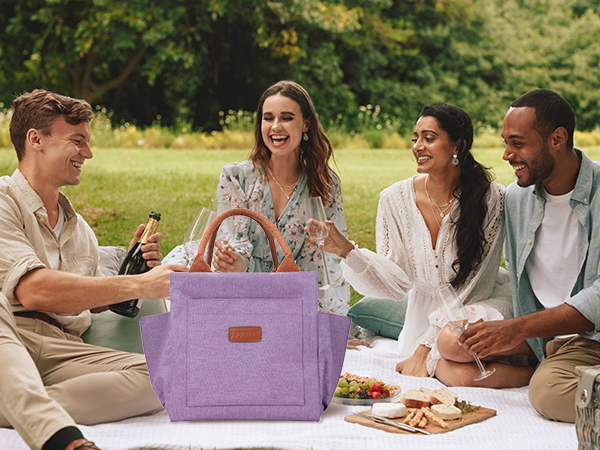 Lunch Bag box Women Insulated Reusable Large Spacious travel Work Picnic Beach Outdoor Camping