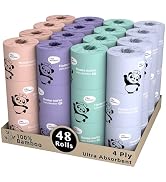 Home Nurse 100% Unbleached Bamboo Toilet Paper, 4-ply 48 Rolls, Organic Natural Plant Toilet Pape...
