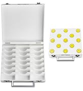 Pet Hair Grooming Clipper Blade Case, 21 Slots, White