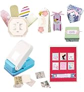 2Pcs /Set Stamp Puncher and 4-in-1 Tag Punch for 1X0.8inch Rectangular Postage Stamp Punch, Paper...