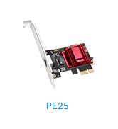 Cudy 2.5Gbps PCI Express Network Adapter, 2.5GBase-T PCIe Card, RTL8125 NIC, Wake on LAN, Flow Co...