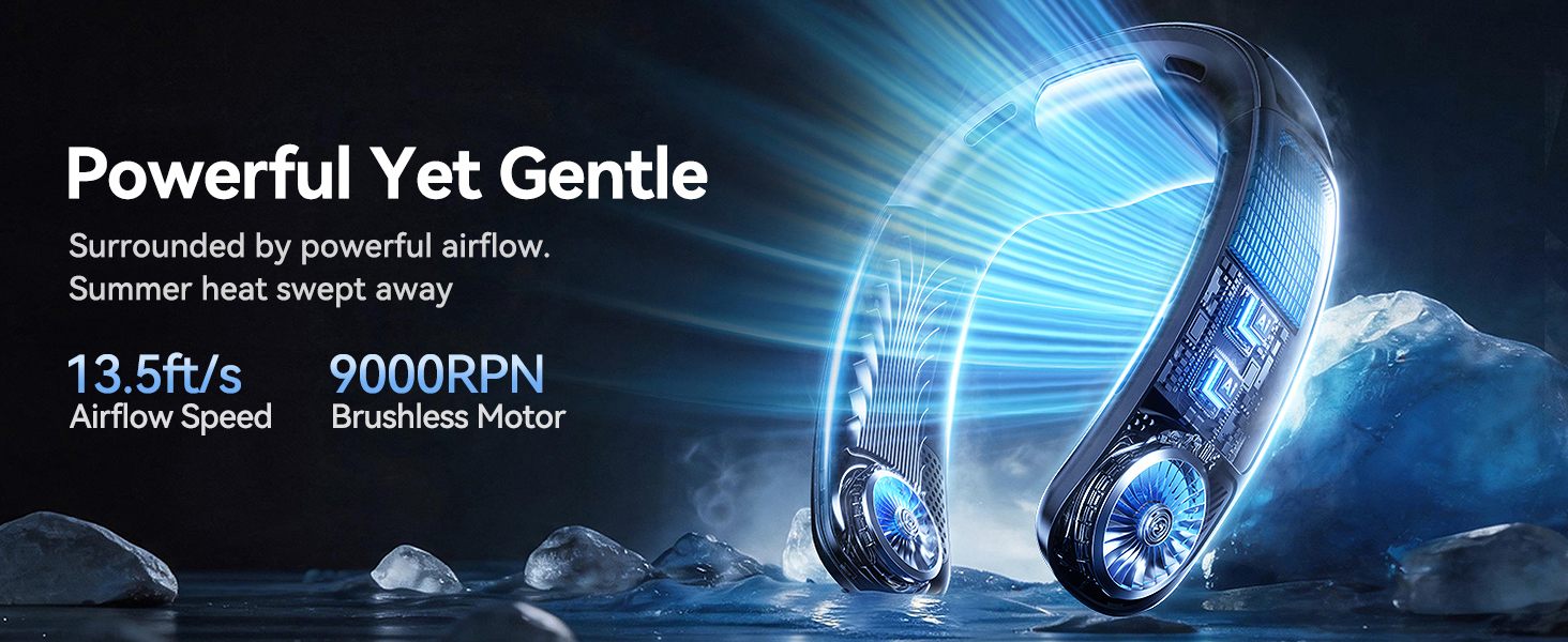 neck fans that blow cold air rechargeable