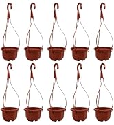 Mipcase 10 Pack Hanging Planters, 4 Inch Hanging Pots for Plants Indoor Hanging Plant Pot with Ho...