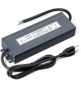 LLTOP LED Driver 300 Watts Waterproof IP67 Power Supply 90-130V AC to 12V DC 25A Low Voltage Tran...