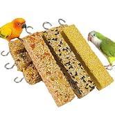 Acsist 6PCS Parakeet Treats,Parrot Grains Mixed Treat Sticks,Vegetable & Grain Style Sticks,Bird ...