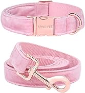 ARING PET Dog Collar and Leash, Velvet Dog Collar and Leash Set, Soft & Comfy, Adjustable Collars...