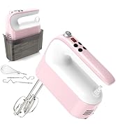 Yomelo 9-Speed Digital Hand Mixer Electric, 400W DC Motor, Hand Mixer electric Handheld with Snap...