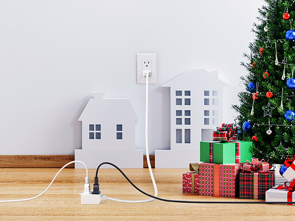 2-Pack 16 AWG 2 Prong Extension Cord 6 ft, 13A 3-Outlet Extension Cords with Tamper Guard, 13 Amp