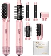AVENHO 5-in-1 Hot Air Styler for Women, Ionic Hair Dryer Brush with Curler, Straightener & Volumi...