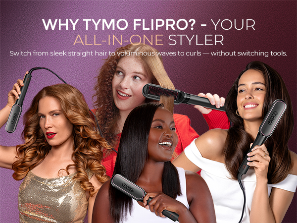 TYMO Flat Iron Hair Straightener Brush