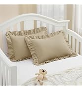 KKJIAF Cotton Toddler Pillowcase 13"x18" Set of 2, Soft & Breathable Toddler Pillow Cover, Envelo...