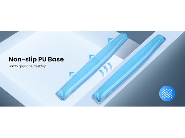 Firmly grips the desktop Non-slip PU Base