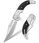 VALHALLA Pocket Knife, 3.7'' D2 Steel Folding Knife, Pocket Knife for Men with G10 Handle, Gifts ...