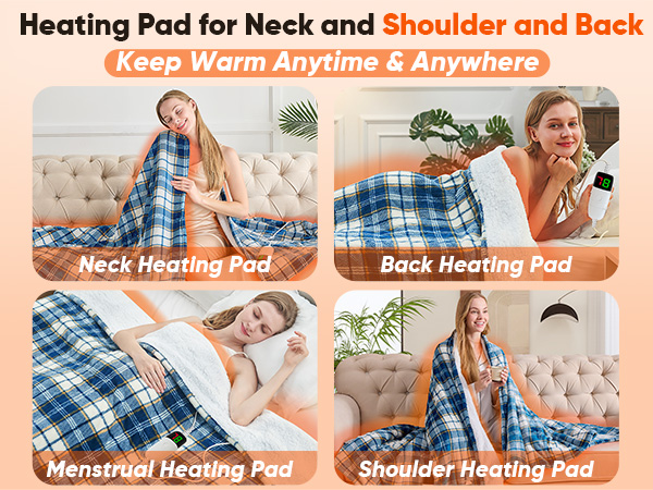 Heating pad for neck shoulder back
