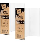 Chell 16" x 24" Small Trifold Poster Board, Corrugated Project Boards, White, 2 Pack