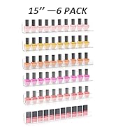 Sezanrpt Nail Polish Rack for Wall, Clear Nail Polish Organizer Wall Mounted, Acrylic Nail Polish...