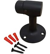 QCAA Solid Brass Door Stop, 3", Matte Black, 1 Pack