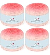 Aeelike Yarn for Crocheting, 4 Super Soft Gradient Yarn 190g (6.7 oz) 400m (437.5 Yards) Extra La...