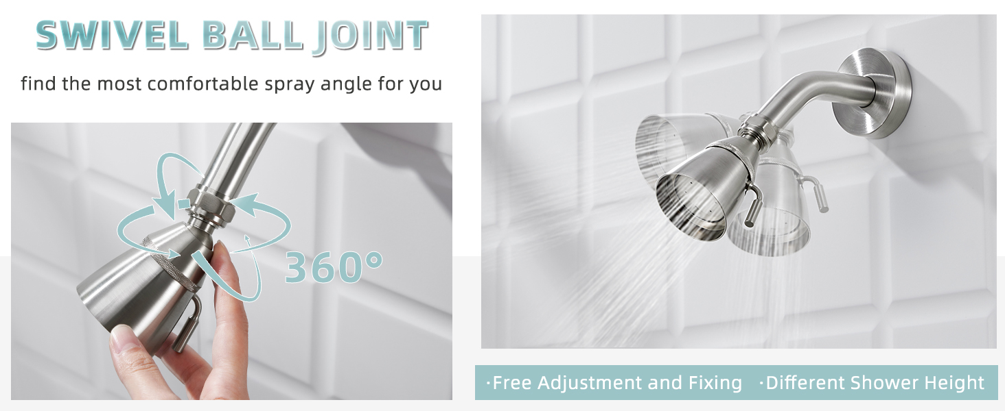 swivel shower angle