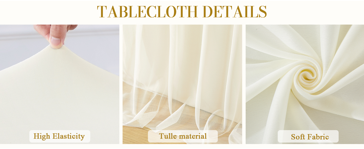 ivory tablecloths for 6ft tables