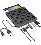 MAHAHUM External CD/DVD Drive for Laptop, 8-in-1 External Drive/Burner/Reader DVD Player for Lapt...