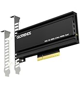 GLOTRENDS PA52L Dual M.2 NVMe to PCIe 5.0 X8 Adapter Without PCIe Bifurcation, Setup Soft M.2 NVM...