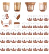 CHUNZEXI 36 Pack Chair Leg Floor Protectors for Hardwood Floors, Silicone Felt Covers Pads Caps, ...