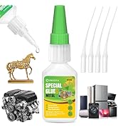 Metal Glue, 20g Heavy Duty Adhesive for Metals and Other Materials Bonding, Waterproof & Fast-Dry...