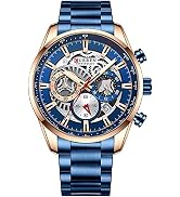 FANMIS Mens Luxury Watches Business Chronograph Dress Waterproof Stainless Steel Analog Quartz Wr...
