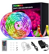 Tenmiro 65.6ft Led Strip Lights, Ultra Long RGB 5050 Color Changing LED Light Strips Kit with 44 ...