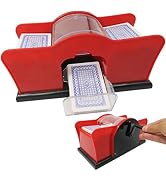 Evelots Playing Cards Shuffler - 2 Decks of Card Holder, Easy Hand Cranked System, Card Shuffling...