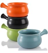 ZOOFOX Set of 4 French Onion Soup Crocks, 16 Ounce Ceramic Soup Bowls with Handles, Serving Bowl ...
