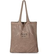 Sightor Crochet Tote Bag, Mesh Beach Bag Knit Summer Hobo Bag Vacation Boho Tote Bag for Women