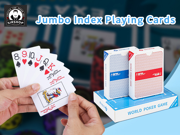 Jumbo index playing cards