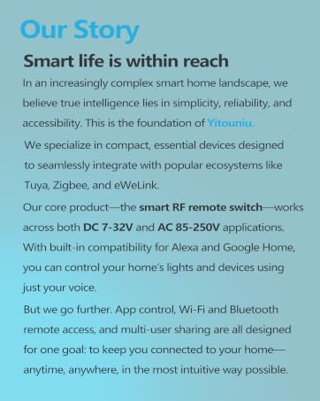 intelligent RF remote control switch, is applicable in two voltages: DC7-32V and AC85-250V.