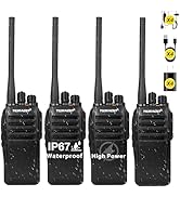 TIDRADIO 10W Heavy Duty Walkie Talkies IP67 Waterproof Two-Way Radios Long Range, Advanced Triple...
