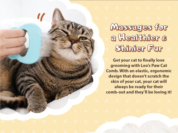 The comb massages for a healthier and shinier fur